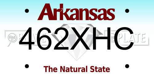 462XHC Arkansas License Plate