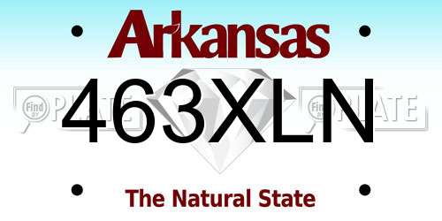 463XLN Arkansas License Plate