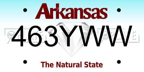 463YWW Arkansas License Plate