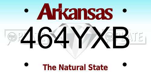 464YXB Arkansas License Plate