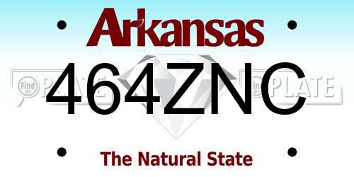 464ZNC Arkansas License Plate