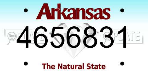 4656831 Arkansas License Plate