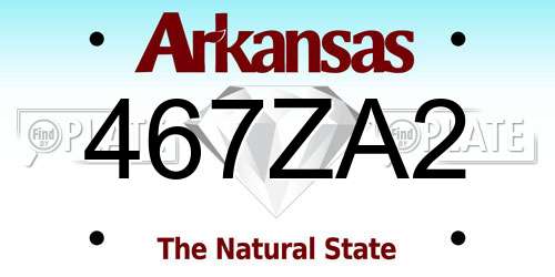 467ZA2 Arkansas License Plate