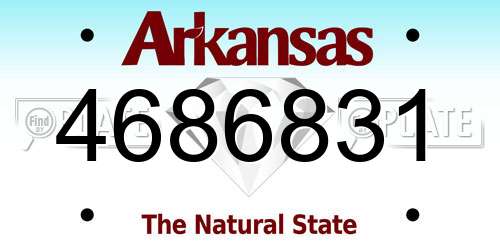 4686831 Arkansas License Plate