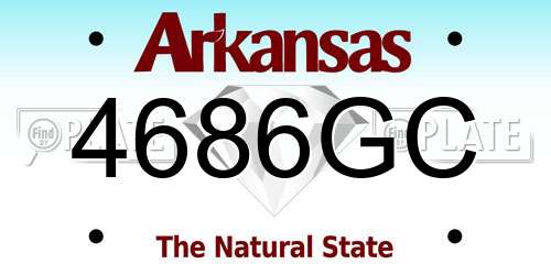 4686GC Arkansas License Plate
