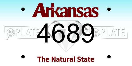4689 Arkansas License Plate