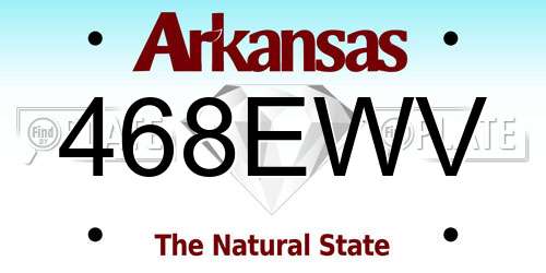 468EWV Arkansas License Plate
