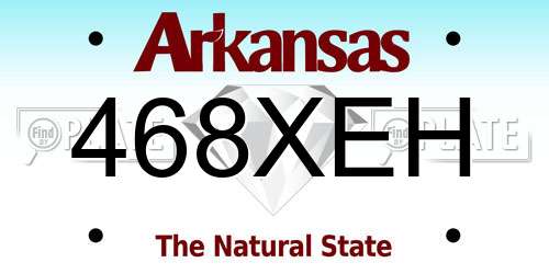 468XEH Arkansas License Plate