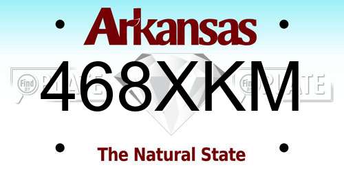 468XKM Arkansas License Plate