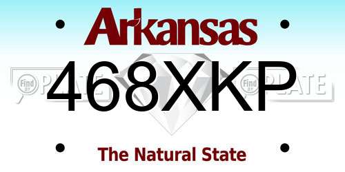 468XKP Arkansas License Plate