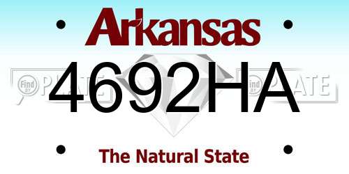 4692HA Arkansas License Plate
