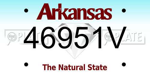 46951V Arkansas License Plate