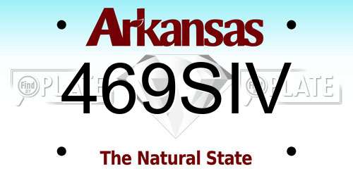 469SIV Arkansas License Plate
