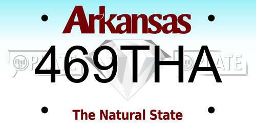 469THA Arkansas License Plate