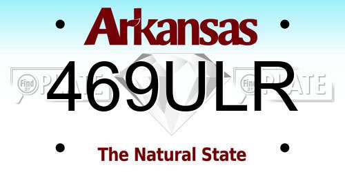 469ULR Arkansas License Plate