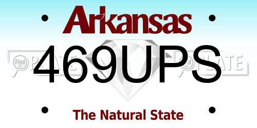 469UPS Arkansas License Plate