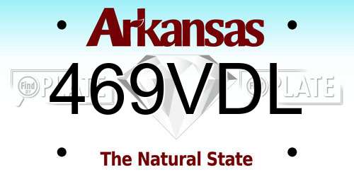 469VDL Arkansas License Plate