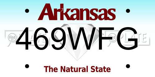 469WFG Arkansas License Plate