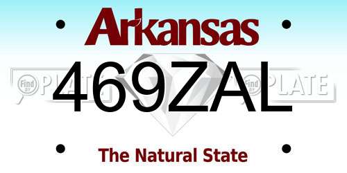 469ZAL Arkansas License Plate