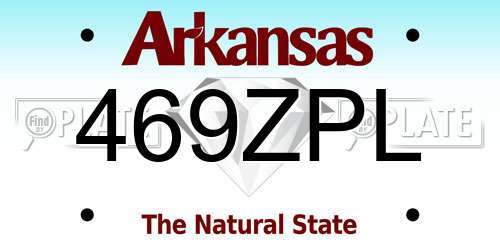469ZPL Arkansas License Plate