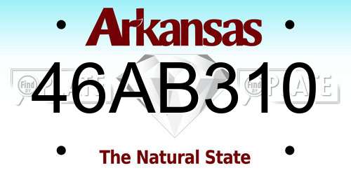 46AB310 Arkansas License Plate