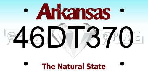 46DT370 Arkansas License Plate