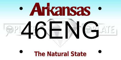 46ENG Arkansas License Plate