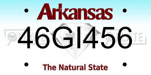 46GI456 Arkansas License Plate