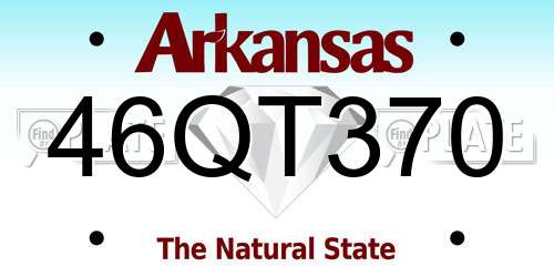 46QT370 Arkansas License Plate