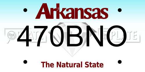 470BNO Arkansas License Plate