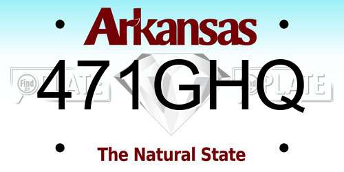 471GHQ Arkansas License Plate