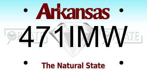 471IMW Arkansas License Plate