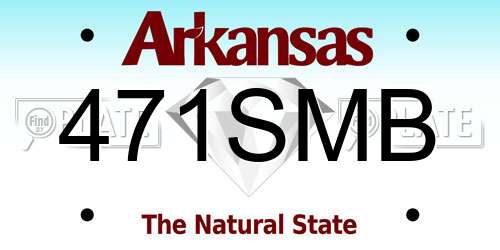 471SMB Arkansas License Plate