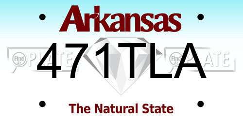 471TLA Arkansas License Plate