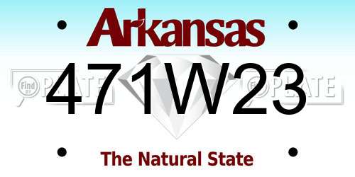 471W23 Arkansas License Plate