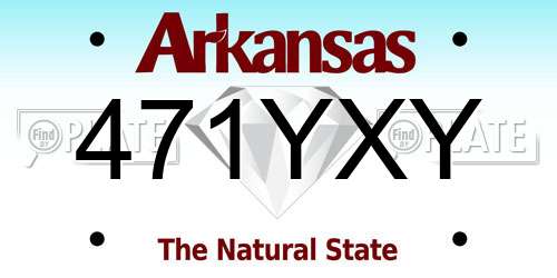 471YXY Arkansas License Plate