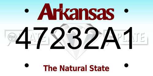 47232A1 Arkansas License Plate