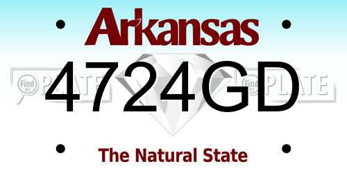 4724GD Arkansas License Plate