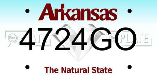 4724GO Arkansas License Plate