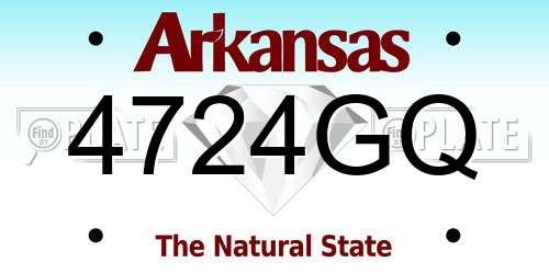 4724GQ Arkansas License Plate