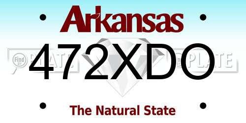 472XDO Arkansas License Plate
