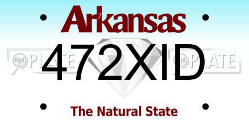 472XID Arkansas License Plate