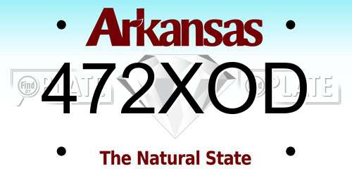 472XOD Arkansas License Plate