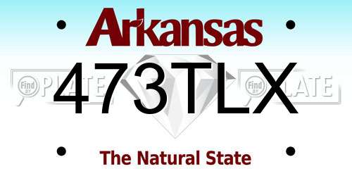 473TLX Arkansas License Plate