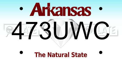 473UWC Arkansas License Plate