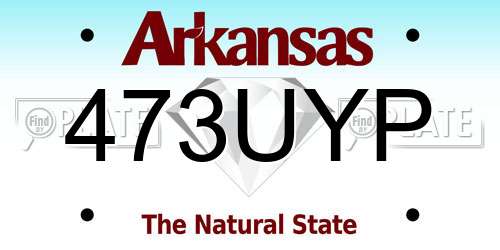 473UYP Arkansas License Plate