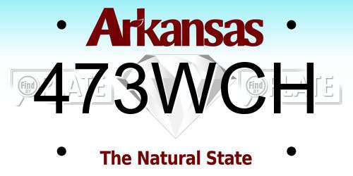 473WCH Arkansas License Plate