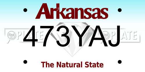 473YAJ Arkansas License Plate