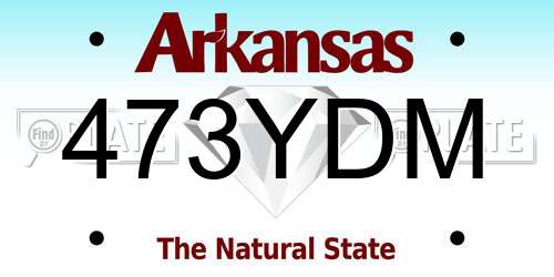 473YDM Arkansas License Plate