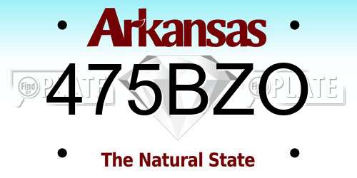 475BZO Arkansas License Plate